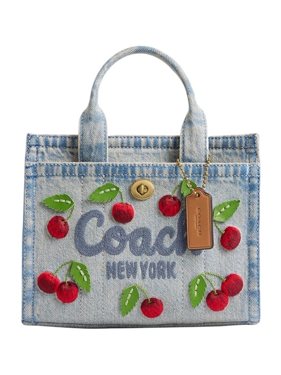 Coach Handbags - Coach 20 Denim Cherry Embroidered Mini Tote NWT